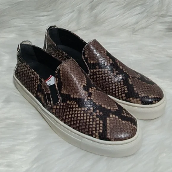 THE FLEXX Shoes Sale Nwot The Flexx Snakeskin Print Slip On
